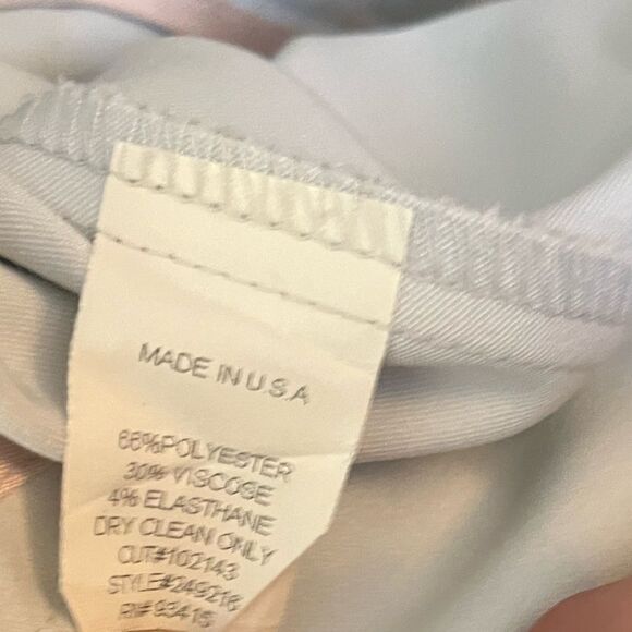 Trina Turk Pale Blue Trousers Excellent Gently Used Condition Size 6 - Picture 8 of 8